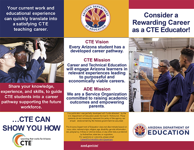 Becoming a CTE Teacher Brochure