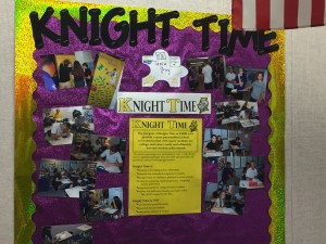 Knight Time announcement board