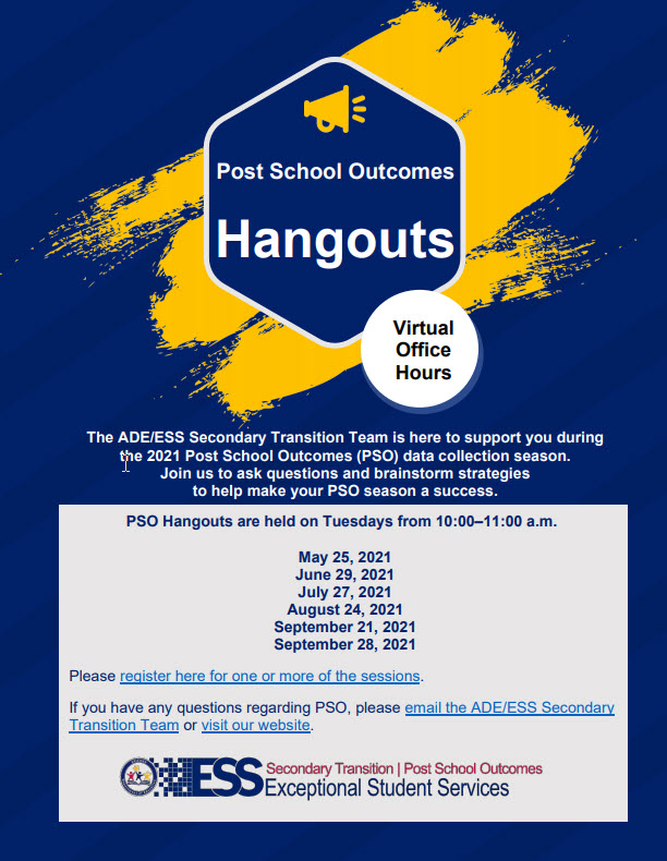 2021 Post School Outcomes Hangouts