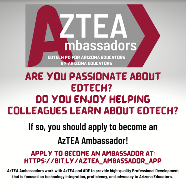 AZTea Ambassadors Ed Tech PD for Arizona Educators By Arizona Educators 