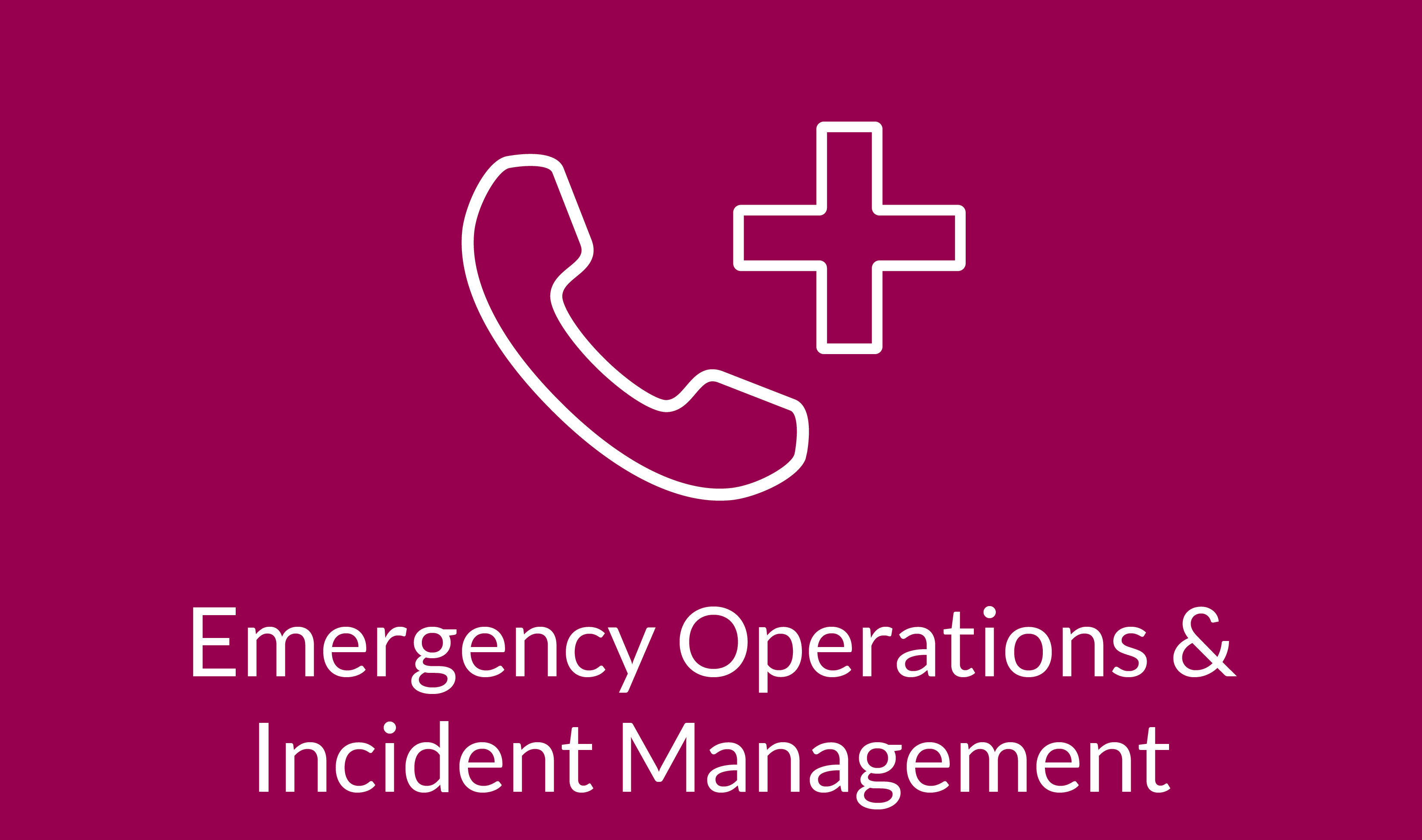 Emergency and Incident Management
