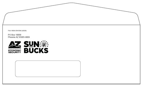 New SUN Bucks Envelope 2026