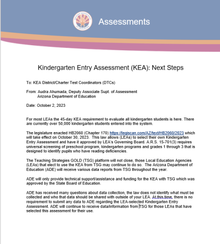 Oct - KEA Notification