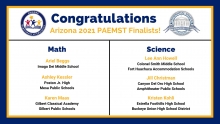 PAEMST 2021 Awardees. Math Ariel Beggs, Ashley Kessler and Karen Maas  Science: Leeann Howell, Jill CHristman and Kristen Kohli