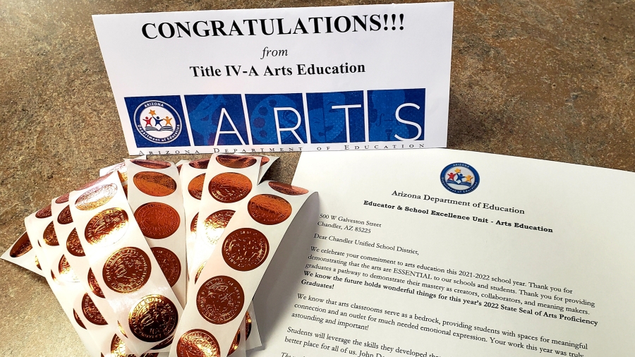 Image of Arts Seal and Achievement Letter